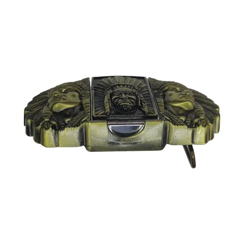 Triple Elders Lighter Belt Buckle - Bronze Metal Lighter Buckle - Free Engraving - Picture 7 of 10